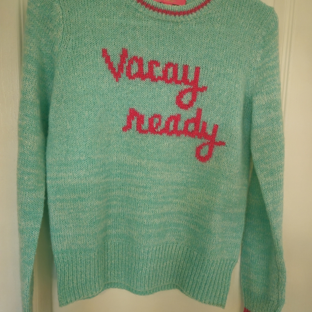 Cozy, Beautiful Lilly Pulitzer Vacay Ready Sweater - Mint Green XXS Worn Once.